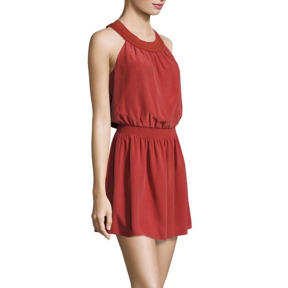 Joie Dresses & Skirts - Joie Sonja Silk Halter Dress in Burnt Rose NWOT
